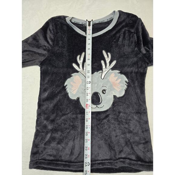 Joe Boxer 2-Pc Fleece Black Pajama/Sleepwear Top & Pants Koala Large Unisex - Picture 7 of 8